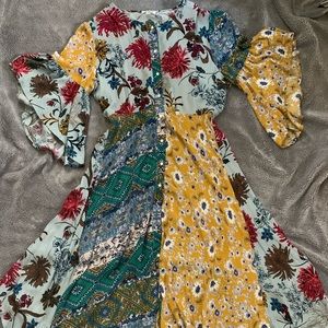 Flowy floral maxi dress